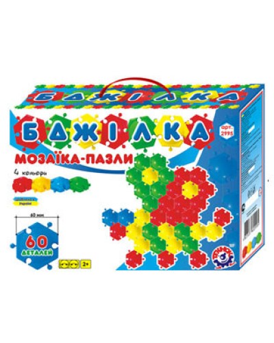 Мозаїка-пазли «Бджілка» з 60 деталей, ТМ Технок