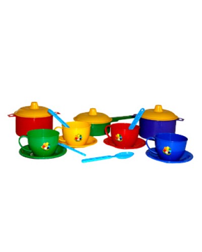 Набір посуду «Маринка 1» з 18 предметів, у сітці 19х13х11 см, ТМ Технок