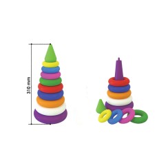 Пірамідка видувна з 9 елементів, у сітці 31х15х15 см, ТМ Технок