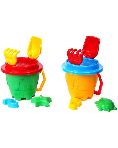 Набір для піску «Замок» з 6 предметів, в асортименті, у сітці 18х17х27см, ТМ Технок