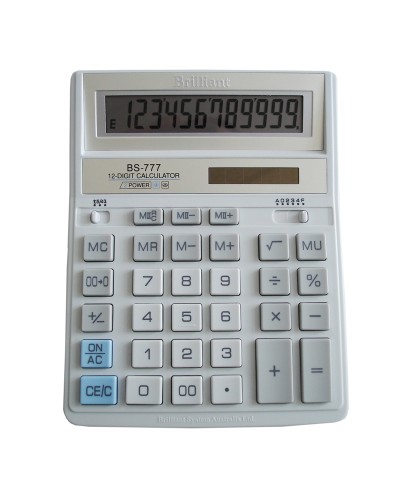 Калькулятор «Brilliant» 16х20 см, BS-777WH
