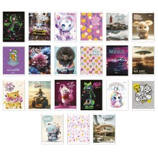 Блокнот А6 на 32 аркуші у клітинку на скобі з картонною обкладинкою, ТМ Gold Brisk