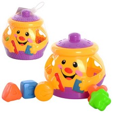 Сортер «Горщик» з 5 геометричними фігурами, у сітці 15х15х12 см