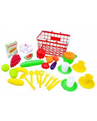 Набір продуктів «Пікнік» кошик, фрукти та овочі, ТМ Оріон