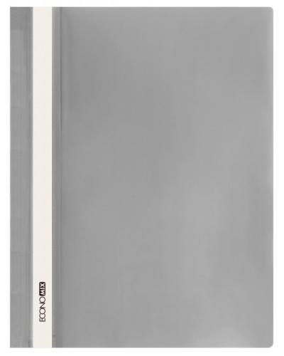 Папка-швидкозшивач з прозорим верхом, А4, без перфорації, сіра, ТМ Economix