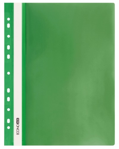 Папка-швидкозшивач А4 з прозорим верхом з перфорацією зелена, ТМ Economix