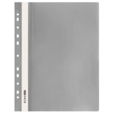 Папка-швидкозшивач А4 з прозорим верхом та перфорацією сіра, ТМ Economix