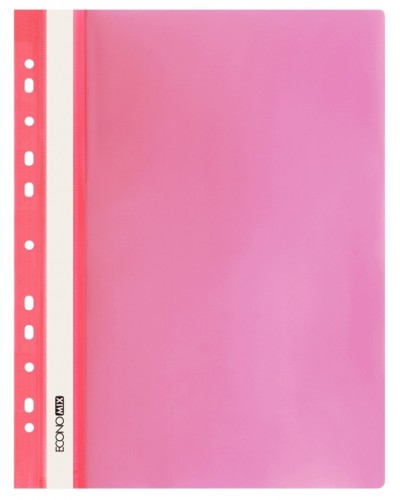 Папка-швидкозшивач А4 з прозорим верхом з перфорацією, червона, ТМ Economix