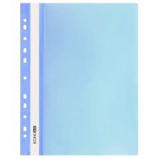 Папка-швидкозшивач А4 з прозорим верхом та перфорацією блакитна, ТМ Economix