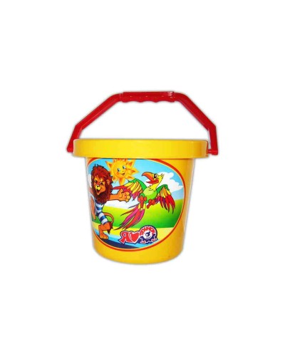 Відерко для піску з наклейкою, в асортименті, 20х18х15 см, ТМ Технок