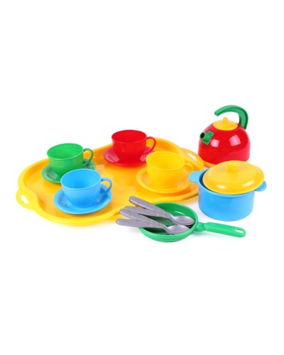 Набір посуду «Маринка 7» з 18 предметів, у сітці 32х23х11 см, ТМ Технок