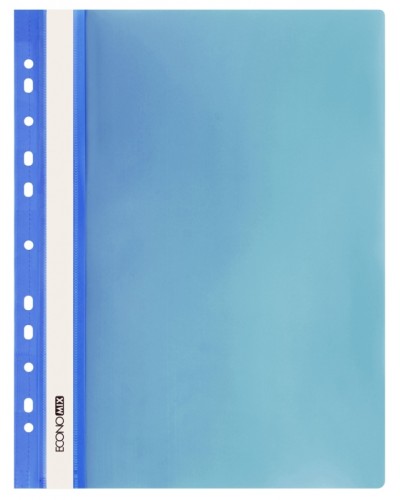 Папка-швидкозшивач А4 з прозорим верхом з перфорацією, синя, ТМ Economix