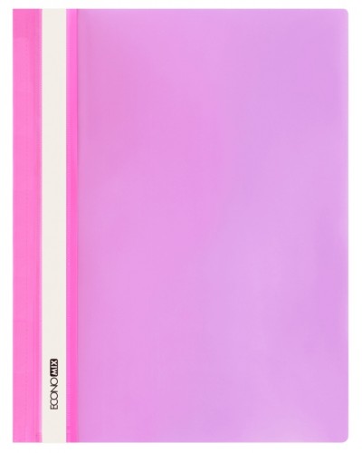 Папка-швидкозшивач А4 з прозорим верхом без перфорації рожева, ТМ Economix