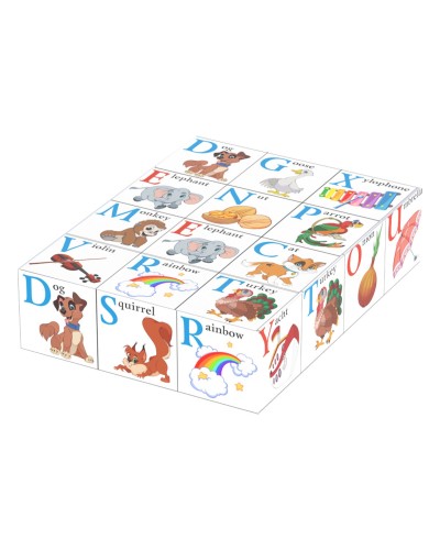 Кубики «Абетка англійська» 12 елементів, 16,5х12,5х4 см, ТМ Технок