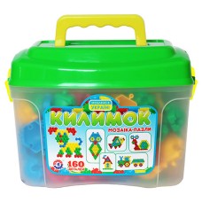 Мозаїка-пазли «Килимок» з 160 деталей, в пластиковому боксі, ТМ Технок