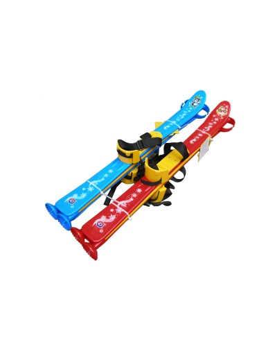 Лижі «Дитячі» з палицями: довжина лижі 76 см, довжина палиці 76 см, в асортименті, на стяжці 78х14х12 см, ТМ Технок