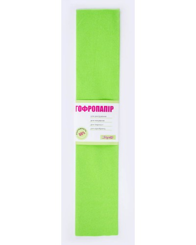 Гофро-папір 55 % 50х200 см салатовий, ТМ 1 Вересня