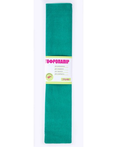 Гофро-папір 55 % 50х200 см зелений, ТМ 1 Вересня