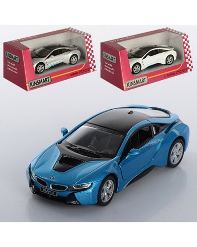 Машина «BMW I8» 12,5 см металева інерійна, в асортименті, у коробці 16х7,5х8 см, KINSMART