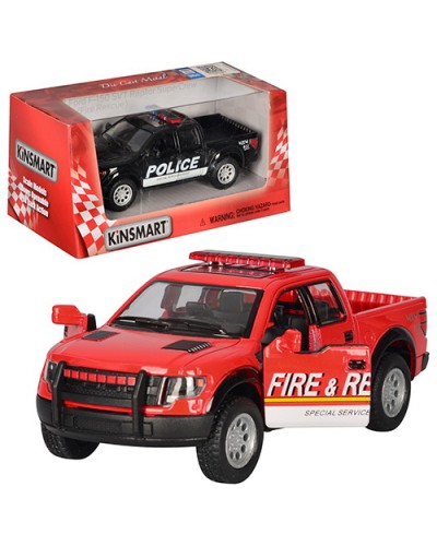 Машина «Ford F-150 SVT» металева інерційна з гумовими колесами, відкриваються двері, в асортименті, у коробці 16х7,5х8 см, Kinsmar