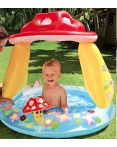 Басейн «Грибочок» 89х102 см з захистом від сонця, у коробці 25х23х8 см, ТМ Intex