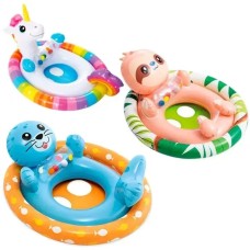 Коло надувне зі спинкою «Звірятка» на 3-5 років з максимальним навантаженням до 23 кг та ремкомплектом, в асортименті, ТМ Intex