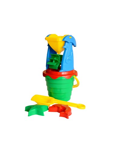 Набір для піску «Млин 4» з 5 предметів, у сітці 28,5х16,5х15 см, ТМ Технок