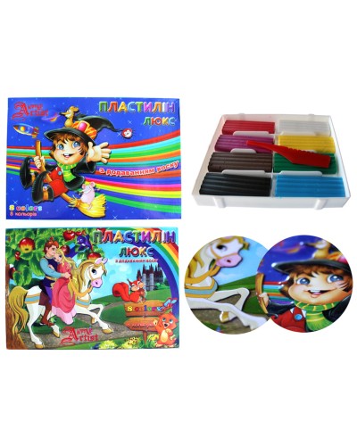Пластилін восковий «Люкс» зі стеком на 7 кольорів 140 г, №1122, Little Artist