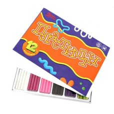 Пластилін восковий «Люкс» зі стеком на 12 кольорів, 240 г, №1125, Little Artist