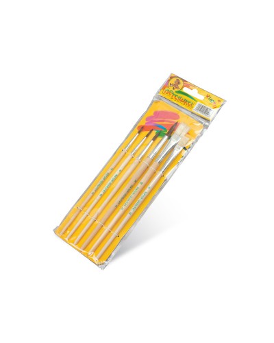 Набір пензликів з 6 шт, поні та щетина, ТМ Marco