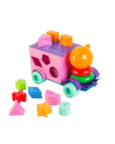 Сортер «Авто» розвиваючий з 21 різнокольоровими геометричними фігурами, ТМ Тигрес