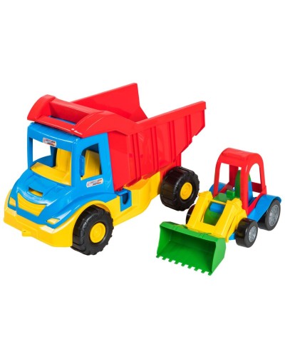 Самоскид «Multi trucr» з трактором інерційний 25х28х20 см, ТМ Тигрес