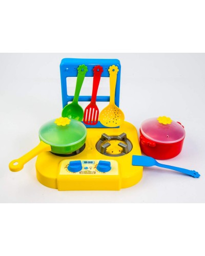 Набір посуду «Ромашка» з плитою з 7 елементів, ТМ Тигрес