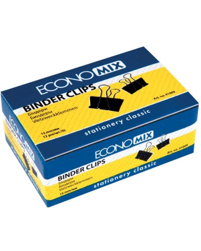 Біндери для паперу 15 мм, 12 шт., ТМ Economix