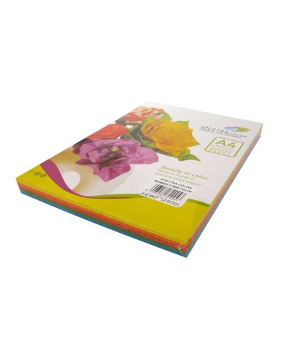 Папір кольоровий, А4, 250 аркушів, 80гр/м2, інтенсив мікс, 5х50, SPECTRA COLOR