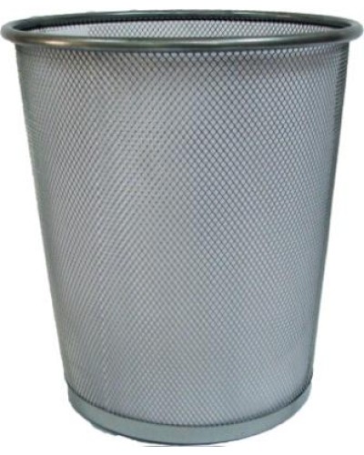 Кошик круглий металевий великий срібний 24х29,5х33,5 см, ТМ Leader