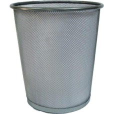 Кошик круглий металевий середній срібний 22х26,5х28 см, ТМ Leader