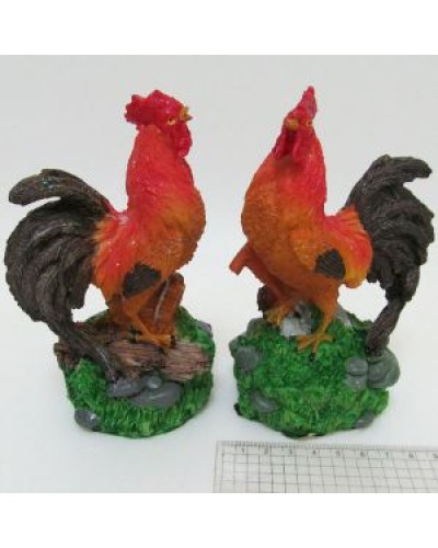 Керамічний сувенір «Півень у траві», 14 см