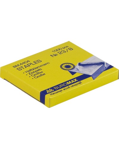 Скоби № 23/8, 1000 шт. «Люкс» ТМ Buromax