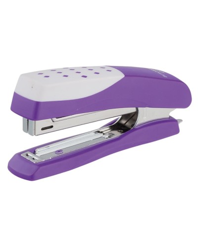 Степлер пластиковий «Шахматка» до 10 аркушів під скобу № 10 фіолетовий, ТМ Buromax