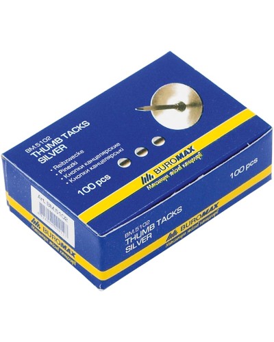 Кнопки нікельовані 100 шт., ТМ Buromax