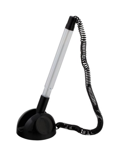 Ручка кулькова на підставці синя, TM Buromax