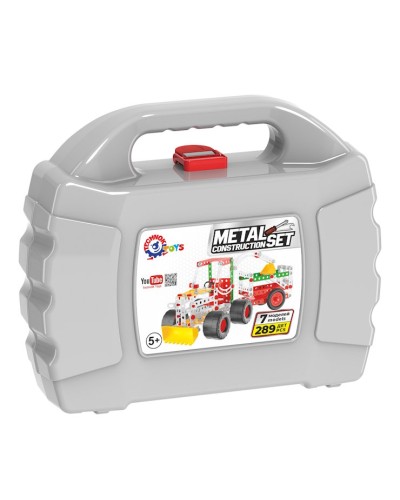 Конструктор металевий «Будтехніка» на 289 деталей, у коробці 27х22,5х8,5 см, ТМ Технок