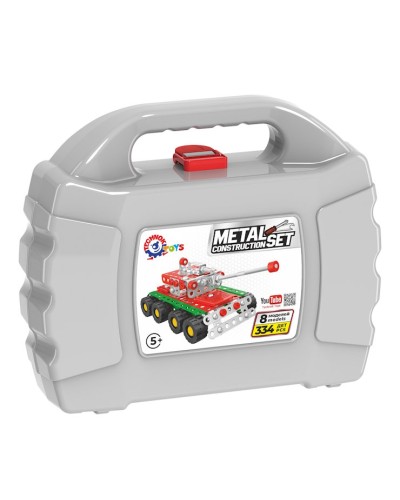 Конструктор металевий «Мілітарі» на 201 деталі, у валізі 27х22,5 х8,5 см, ТМ Технок