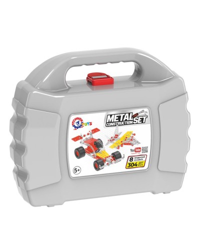 Конструктор металевий «Універсал» на 304 деталей, у валізі 27х22,5х8,5 см, ТМ Технок