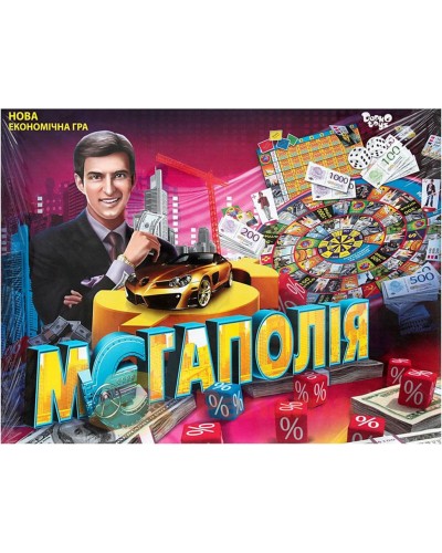 Гра настільна «Мегаполия» велика, у коробці 39х29х4,5 см, ТМ Данко Тойс