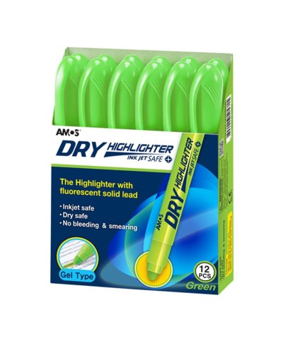 Маркер текстовий сухий зелений, ТМ Amos