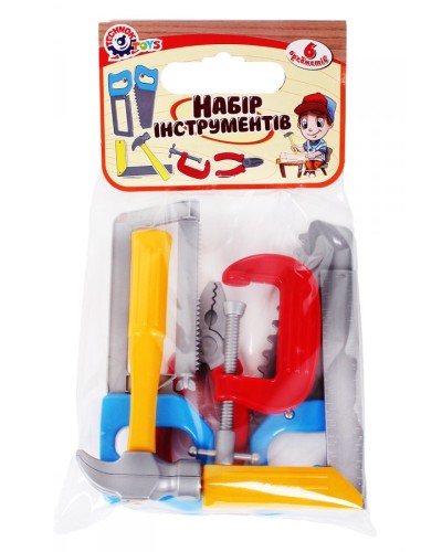 Набір інструментів з 6 предметів, у пакеті 32х17х5 см, ТМ Технок