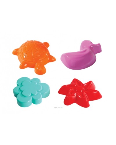 Набір для піску з 4 формочок 14,5х10х14,5 см, ТМ Тигрес