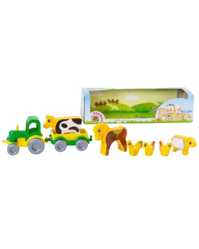 Набір «Ранчо» тактор з причепом та тваринами, Kid cars, ТМ WADER